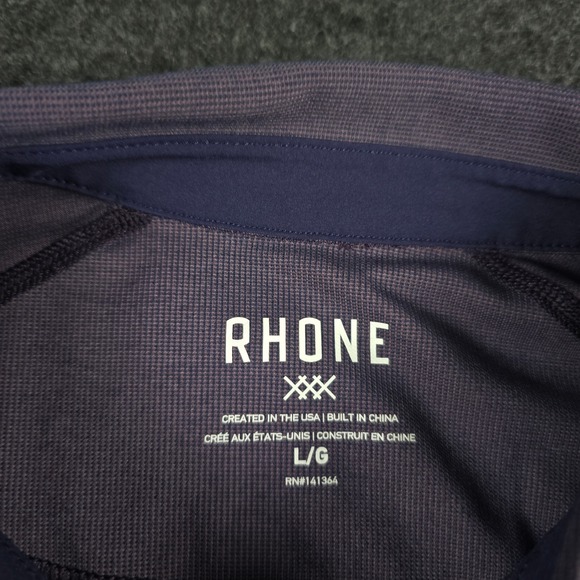 Rhone Men's Purple Delta Pique Performance Polo Golf Shirt Short Sleeve Size L - Picture 4 of 12